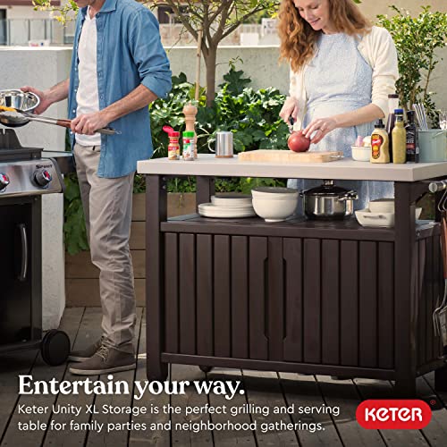 Keter Unity XL Portable Outdoor Table with Storage and