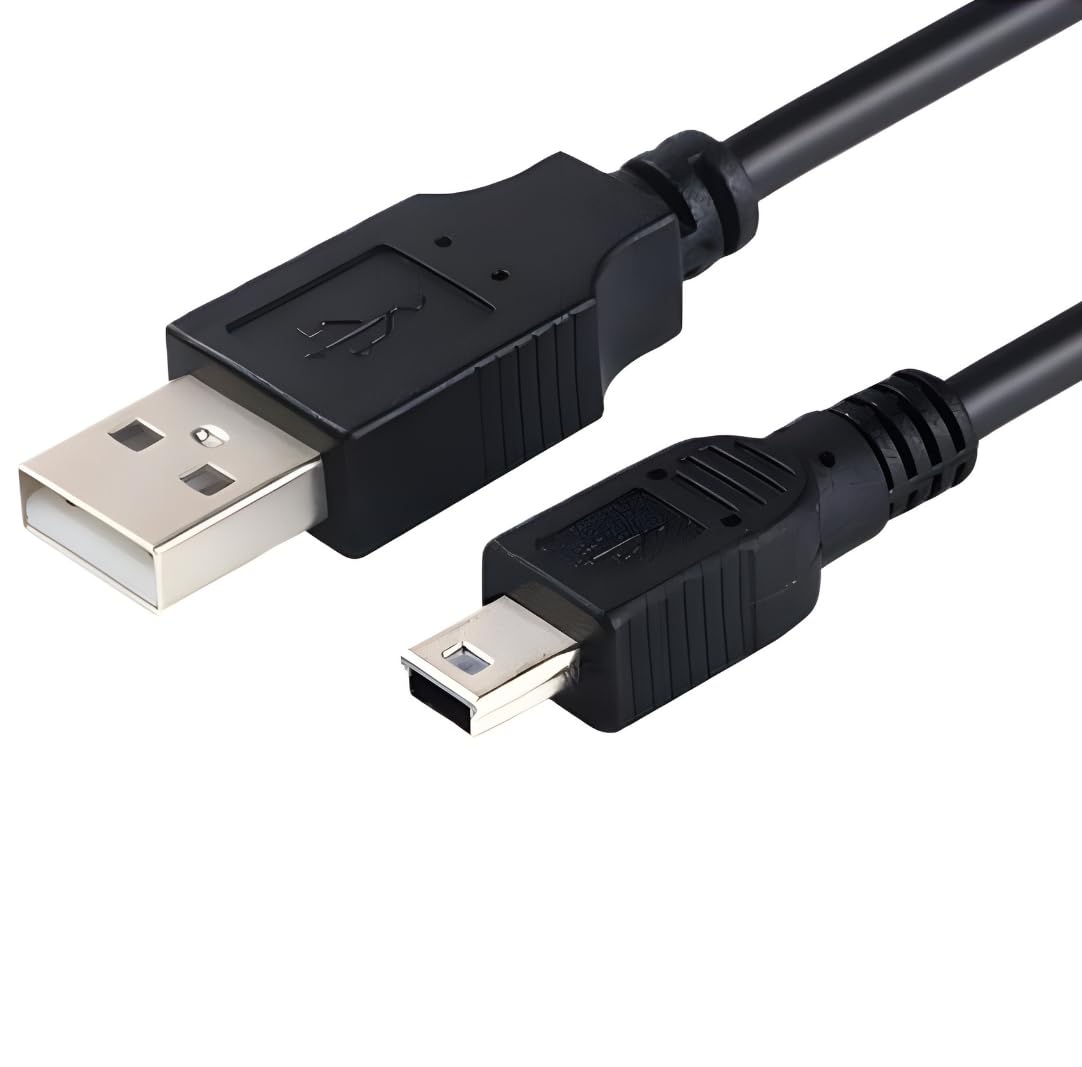Rever Mini USB to Mini B Data Şarj Kablosu 5 Pin PS3 Oyun Kolu, Fotoğraf Makinesi Data Kablosu