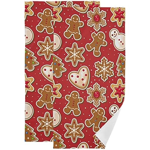 Wamika Christmas Gingerbread Man Towel Set Cover