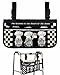 Kitchen Gnomes Chef Wheelchair Side Bag Walker Bag, Retro Buffalo Plaid Checkered Wheelchair Accessories Armrest Pouch, Organizer Storage Bag for Walkers, Rollators, Scooters, 7.3'x13'