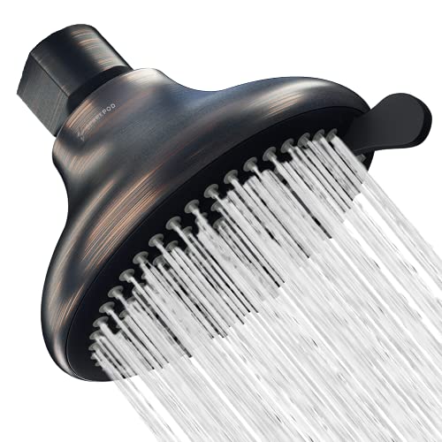 Sparkpod High Pressure 3-Function Rain Shower Head - Luxury Modern Look - 3.75" Wide Angle Rainfall Showerhead - No Hassle Tool-Less 1-Min Installation (Vintage Oil-Rubbed Bronze) #TOP18