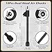 Lanties 10 Pcs Black Dual Head Tire Air Chucks 1/4'' Fnpt Extended Reach Dual Head Air Chuck 2 Way Connect Tire for Inflator Gauge or Compressor Truck, Bikes, Motorcycle, Car