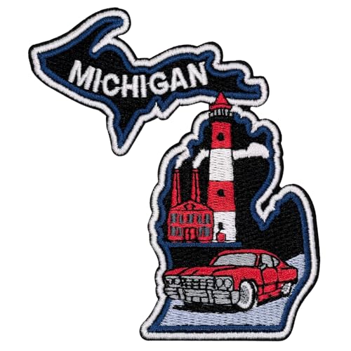EMBROBOF Proud Michigan Patch – 4 inches, Cool Heritage Michigan