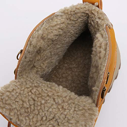 Image of TSIODFO Fashion Men Boots Winter Waterproof Outdoor Hiking Shoes Leather