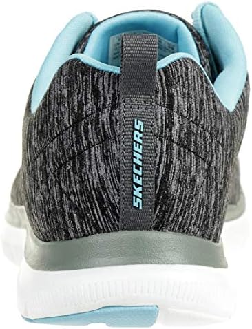 Skechers womens Flex Appeal 2.0 Sneaker, Black/Blue, 8 US | Image 3