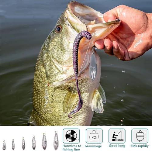 TTYSHIP® 50 Pezzi Piombi Pesca, Piombi da Pesca a