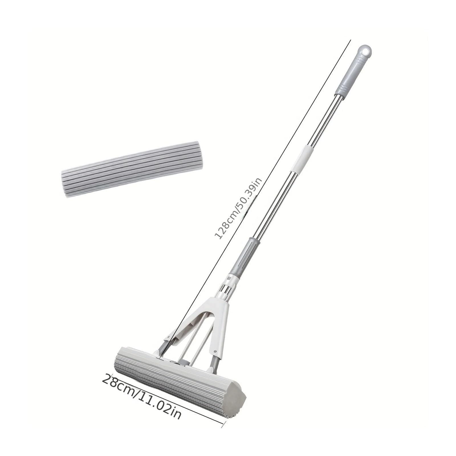 Fregona de Esponja de PVA autogirable, húmeda y Seca, con Mango Ajustable y súper Absorbente, Ideal for Limpieza de Pisos de Cocina, baño y Oficina.