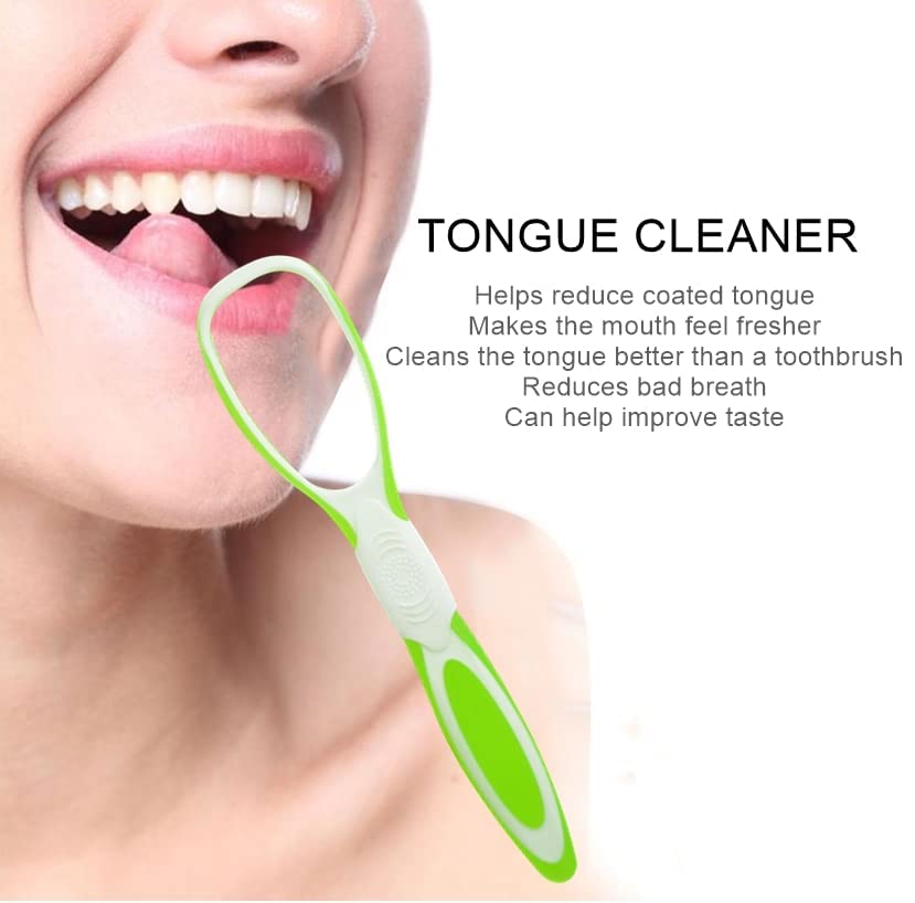 Image of 4 Pcs Plastic Tongue Cleaner Scraper to Reduce Bad Breath & Good Hygiene Tongue Cleaner With Storage & Travel Case Toothbrush Toothpaste Tongue Cleaner Oral Kit For Kids & Adults-