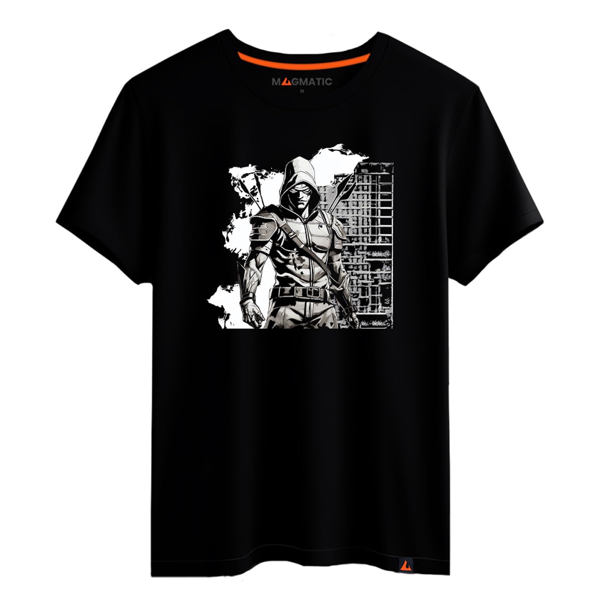 Magmatic - "The Archer Comics T-Shirt, for Men Unisex Child, Zombie Collection Black Premium 100% Cotton T-Shirt, Superhero Gift, Vigilantes for Men Comics Fan