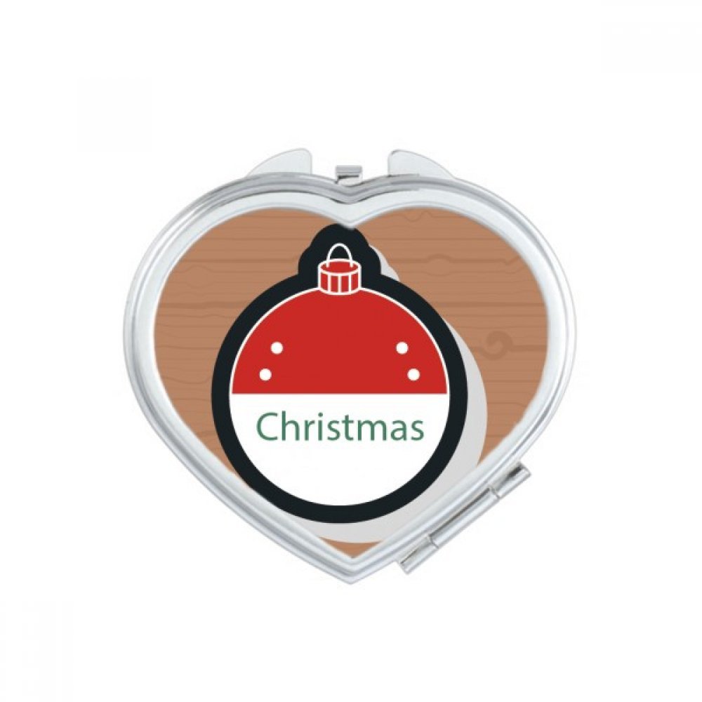Miroir de maquillage en cœur de Noël petit miroir compact pour retouches en voyage