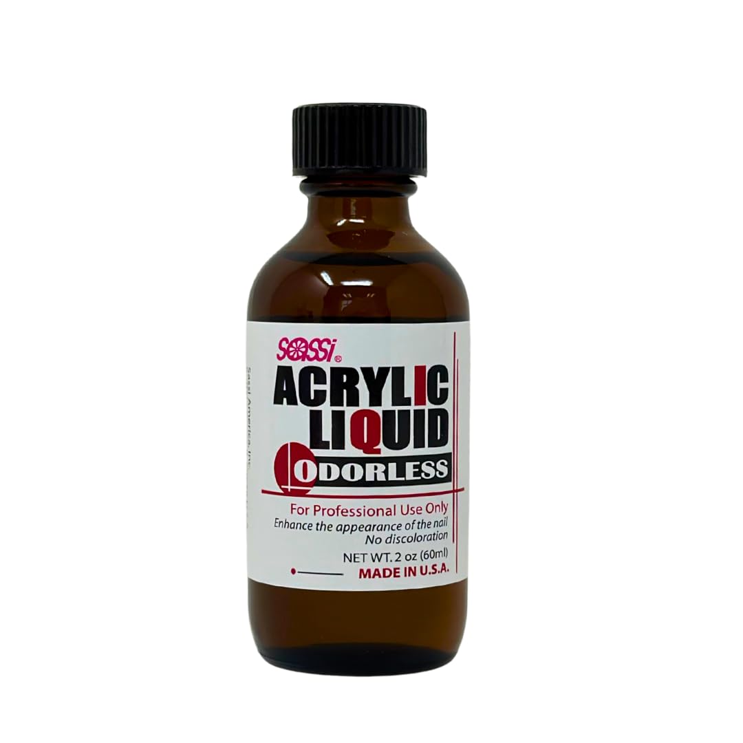 Odorless Acrylic Liquid 2oz | Low-Odor Monomer for Acrylic Nails | Long Sculpting Time, Strong Adhesion | Made in USA