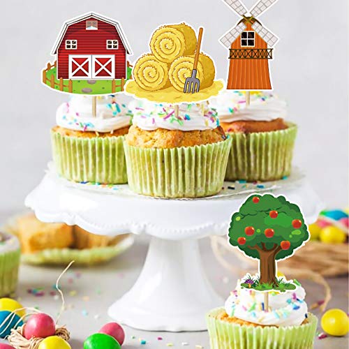 Sunny Seat A-FARMCAKE48 Farm Animal Cupcake Toppers 48 Pack Cake Decoration thumb #1