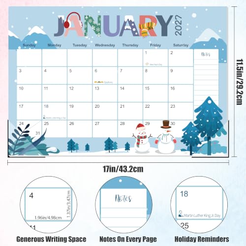 Image of GuassLee Desk Calendar 2027, 21 Month Oct 2026-Jun 2028, 17 inchx11.5 inch