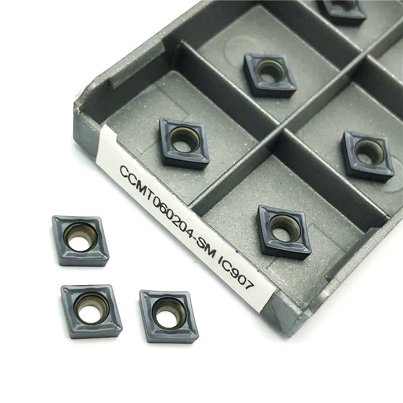 10 piezas CCMT060204 SM IC907 Carburo Inserto para Torno miniatura 3