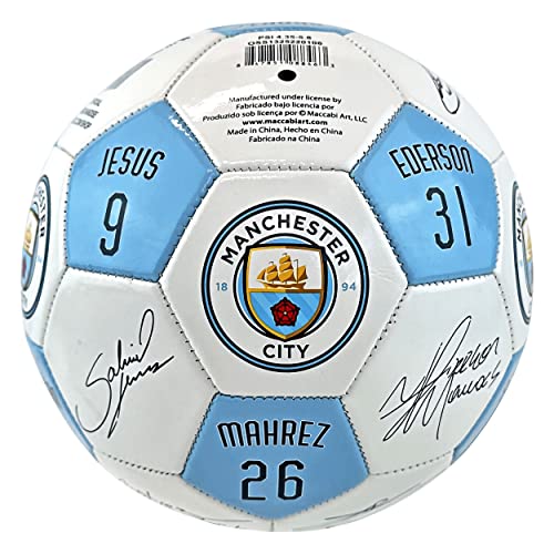 Official Manchester City FC Soccer Ball with Player Signatures and