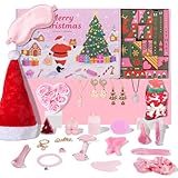 Advent Skincare Calendar for Teen Girls Women 2025, Christmas Gifts For Women24 Days Useful Beauty Blind Box Gifts, Gua Sha Facial Tools, Jade Roller Set, Spa, Jewelry, Scented Candles, Fuzzy Socks Gadget Tool for Mom Wife Daughter Sister