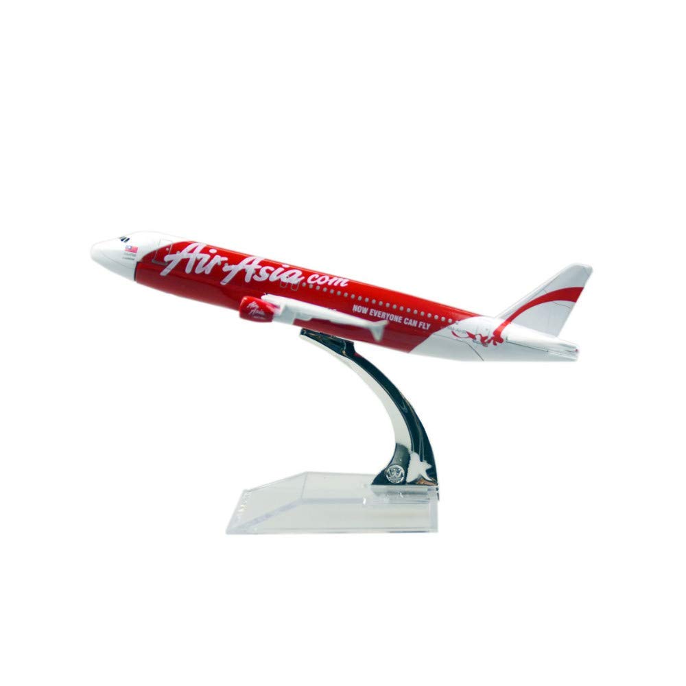 Diecast Aeroplane Scale Model Only For Display, Size -16 Cm-A320 (Air Asia), Multicolor