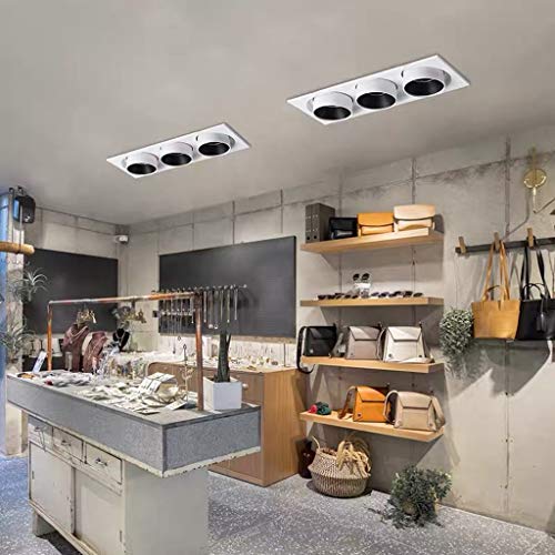 Foco LED de techo empotrable con luz amarilla suave y efecto lavado de pared 7