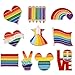Produktbild MKSI 10 Stück Regenbogen Emaille Pins Anstecknadeln,Regenbogen Flagge Broschen, Homosexuell Stolz Pin, Für Pullover, Schals, Schals, Kleider, Anzüge, Taschen, Rucksäcke