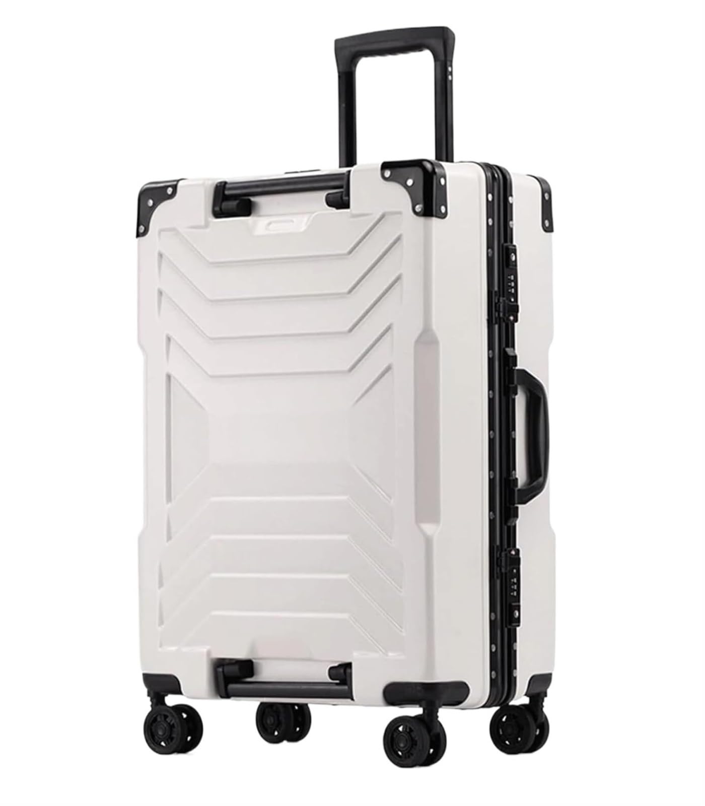 Valigia Valigia Trolley Leggera con Telaio in Alluminio da Viaggio Premium Bagaglio a Mano(24inch)