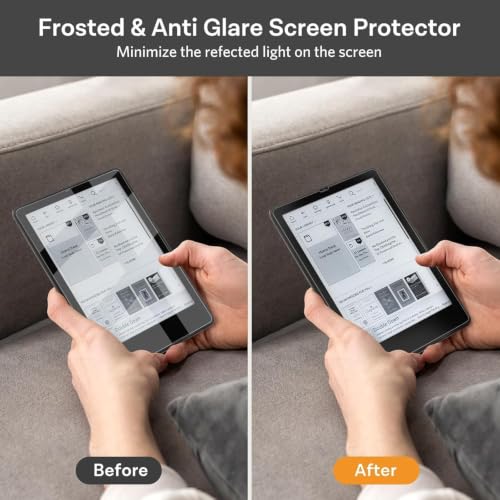 Image of CoBak Clear Case with 3-Pack Anti-Glare Matte Screen Protectors for 7 inch E-Book Reader- Lightweight Scratch-Proof Silicone Cover & Fine-Grit PET Film, Full Protection
