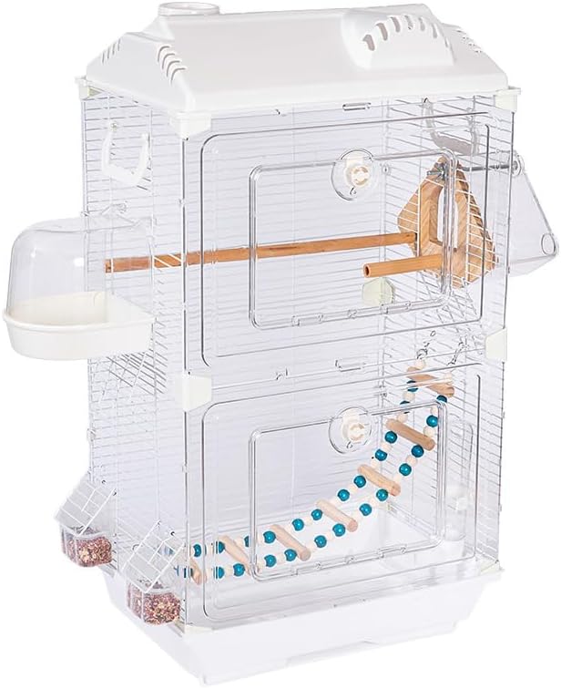 Ruexue 鳥かご 前後透明アクリルパネル(幅46×奥行43×高さ86cm) Ruexue