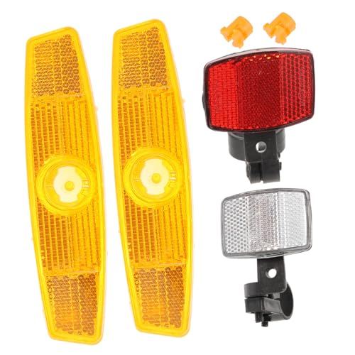 LOORGVEL 自転車用プラスチック反射板 夜間走行対応 前後用リフレクター キット 性向上 通勤通学に