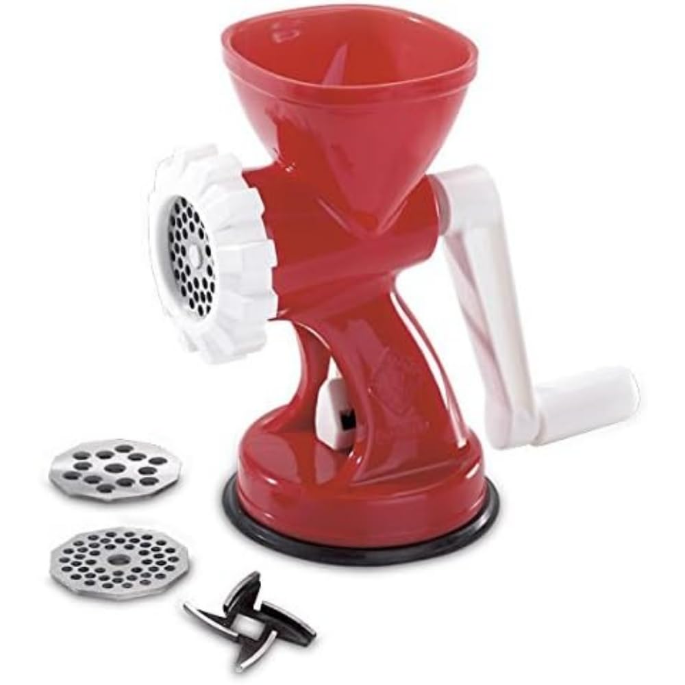 Tritacarne Manuel Avec Ventouse + Accessoires – Hachoir Viande Polypropylène Facile à Nettoyer