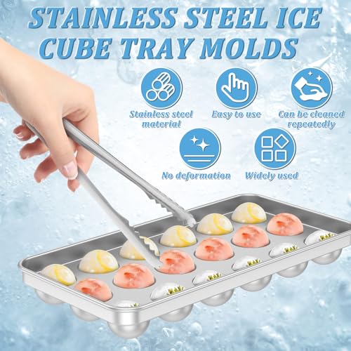Molde para bolas de hielo redondas de acero inoxidable miniatura 7