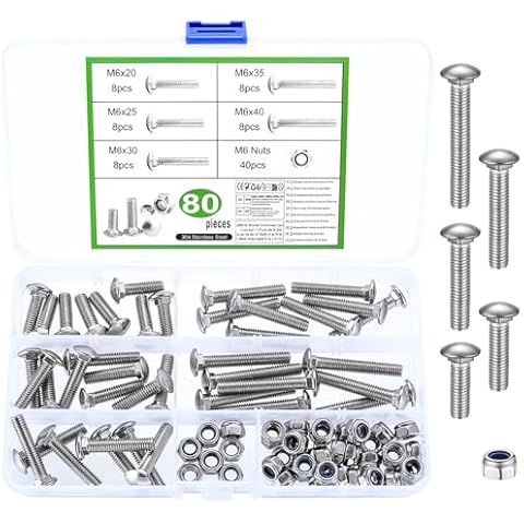 M6 Coach Bolts and Nuts Set Cover