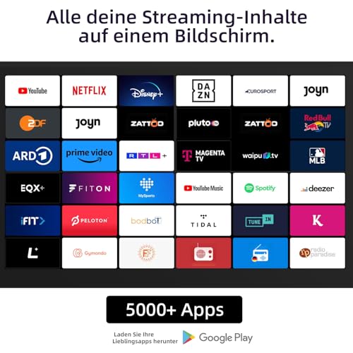 CHIQ L40G7V 40-Zoll-TV-Gerät, Google TV, FHD, rahmenloses Design, Google Assistant, Google Play, Chromecast Built-in, Dreifach-Radio (DVB-T2/S2/C), 5G WLAN, Bluetooth, HDMI ARC, USB2.0, CI+ – Bild 7