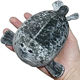 Mini Seal Plush, 5inch Cute Soft Seal Stuffed Animal, Weighted Seal Plushie Toy with Plastic Pellets, Birthday for Kids Adults Girl Boy