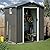 JYQAQA 6x4 FT Outdoor Storage Shed,Waterproof Metal Garden Sheds with Lockable Double Door,Weather Resistant Steel Tool Storage House Shed for Garden,Patio,Lawn, Gray