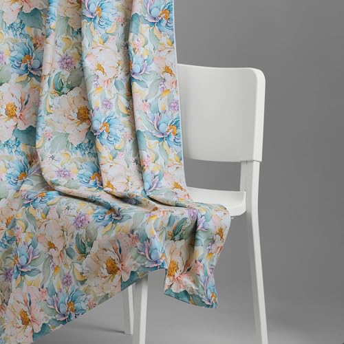 Image of haus & kinder 100% Blackout Window Curtains 5 Feet Long Pack of 1 Window Curtain, 5 Feet Curtain for Window, 100% Room Darkening (Classic Damask, 130 X 152 CM)
