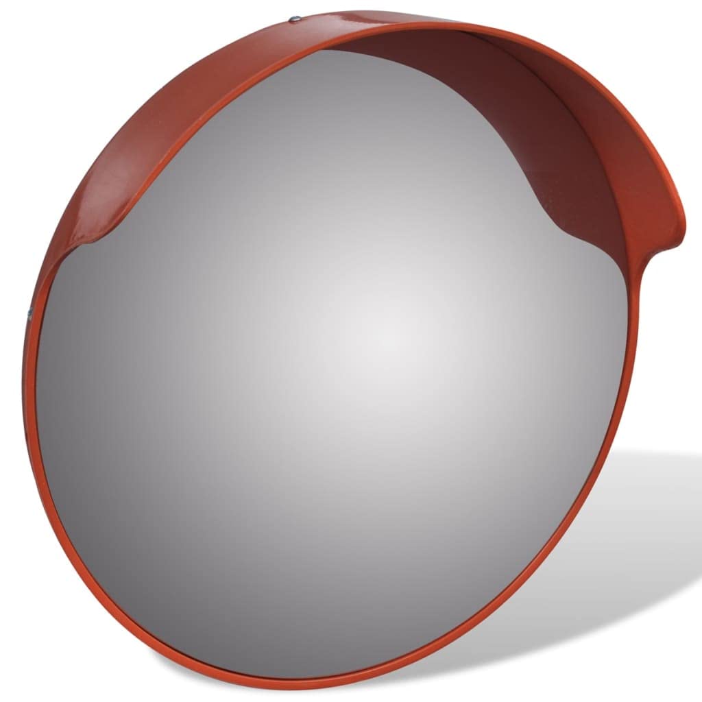 vidaXL Miroir de trafic convexe d'extérieur Plastique PC Orange 45 cm