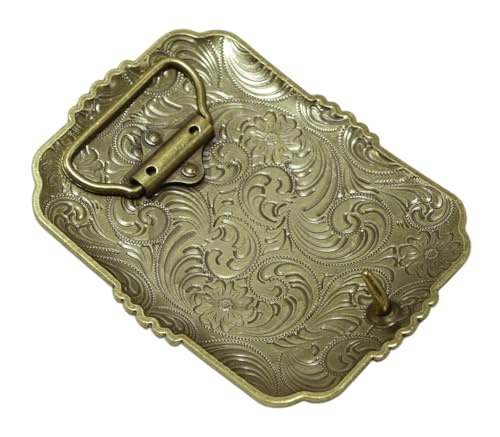 Image of Moranse Cross Cowboy Kneeling Prayer Horse Zinc Alloy Belt Buckles