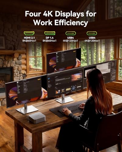 Image of AOOSTAR MACO AMD R7 6850H Mini PC (8C /16T 4.70Ghz) with LPDDR5 6400Mhz 24GB RAM Without SSD /OS,3 *M.2 Slots; Dual 2.5G LAN; LAN Dual USB4; Supports Quad-Screen Display