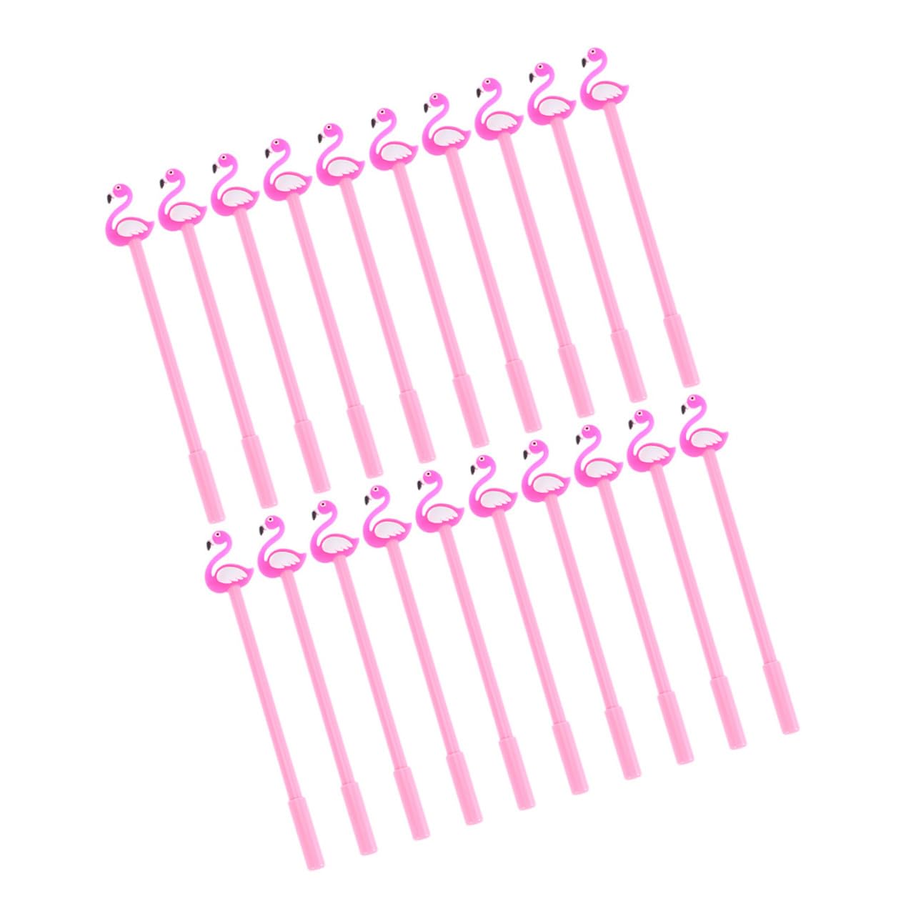 80 Pièces Lot de Stylos Gel Flamant pour Étudiants Pointe Fine Design Cartoon Écriture Scolaire Léger pour Filles et Garçons