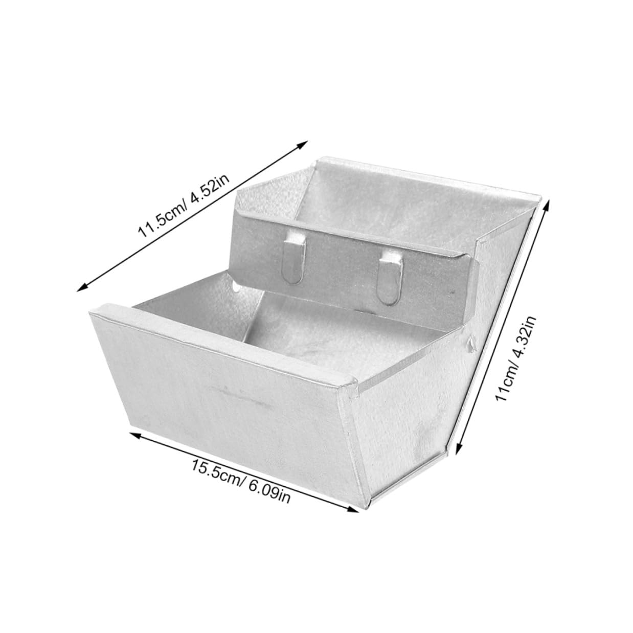 Kaninchenfutterspender für Käfig mit Eisengehäuse 8 Stück Silber | Hamster und Andere Kleintiere, Einfache Montage, Leicht zu Reinigen, für Kleine Farmen