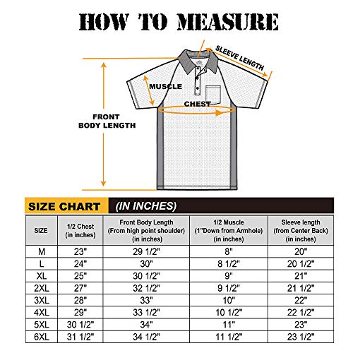 Tiheen Men's Moisture Wicking Short Sleeves Polo Shirt With Pocket (Blue 3Xl) #TOP1