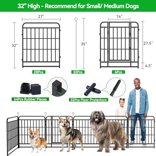 Image of Kfvigoho Heavy Duty Dog Playpen 32 Steel Panels 32 inch Height