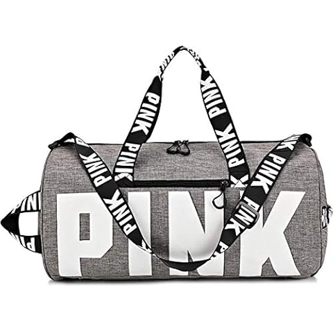 HJLIKE Gym Sports Bag,Lightweight Potable Sport Duffel Bag Canvas Shoulder Bags Large Capacity Sports Travel Duffels Multifunction Shoulder Bags Grey Cover