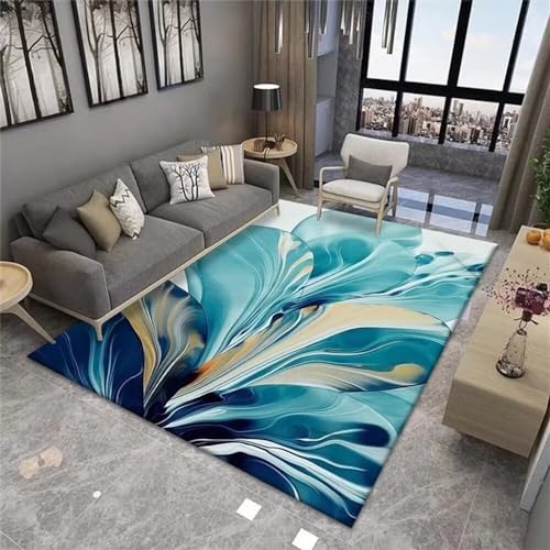 RUGMRZ Bad Teppiche Teppich Vorleger Blau kreative Freizeit Sofa Teppich rechteckig Wohnaccessoires Wird Nicht allergisch Sein Fleckerlteppich 80X150CM