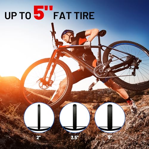Image of Young 200 lbs 2-Bike Rack Hitch Mount for Cars Trucks SUVs RVs, fits Standard, MTB, Fat Tire Bikes w /Up to 5-inch Tire - 2 inch Hitch Receiver
