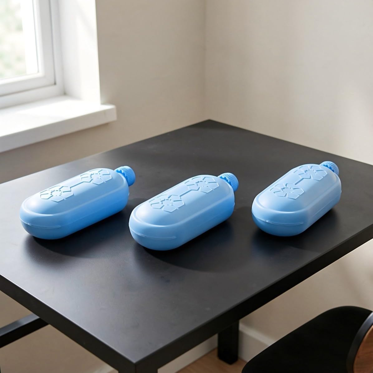 12pcs Reusable Ice Pack Cooler Blocks for Air Conditioner Fan PE Blue