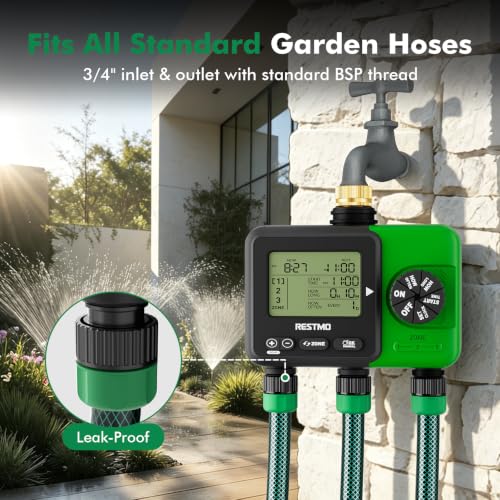 RESTMO 3-Zone Sprinkler Timer for Garden Hose with Brass Inlet by Restmo - Used condition - Image 7