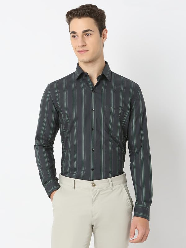 Image of Men's Striped Cotton Formal Shirt