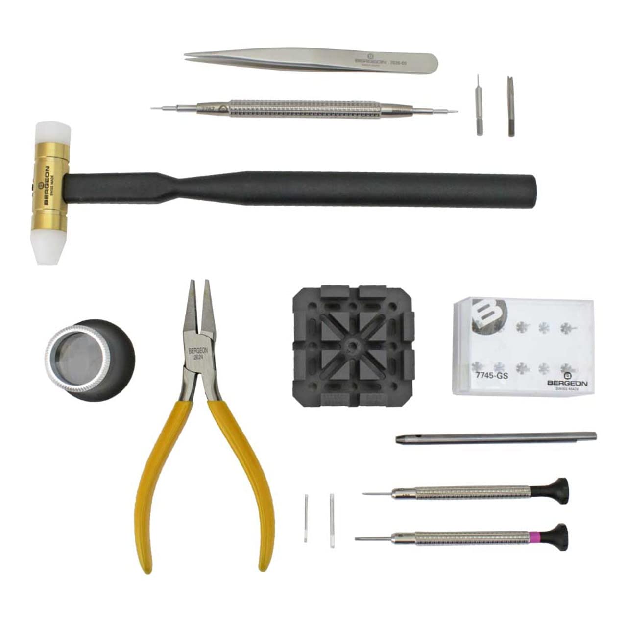 Bergeon 7813 Bracelet Service Tool Kit, 15 Pieces