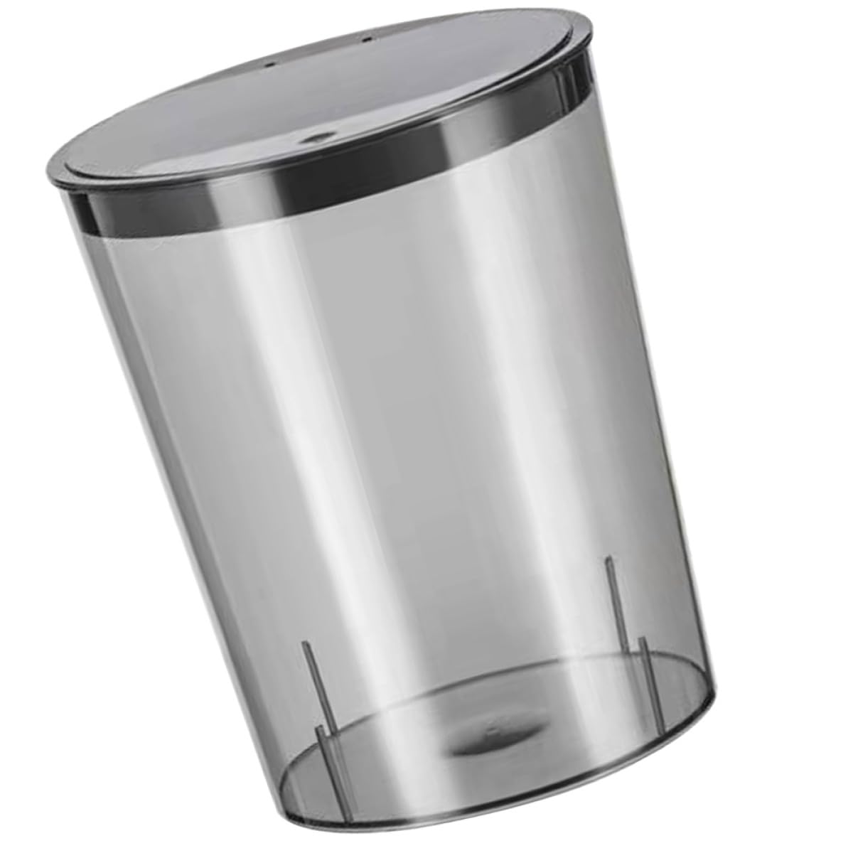 12l Gray Trash Can with Lid, Plastic Wastebasket and Dolls Storage Bucket for Kitchen, Bedroom, Bathroom, Office Storage and Organization