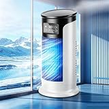 Mini raffrescatore d'aria portatile USB,Ventilatore evaporativo 3 in 1 con display digitale a LED,6 velocità, timer di 6 ore, ventilatore da tavolo compatto e silenzioso per camera da letto, ufficio